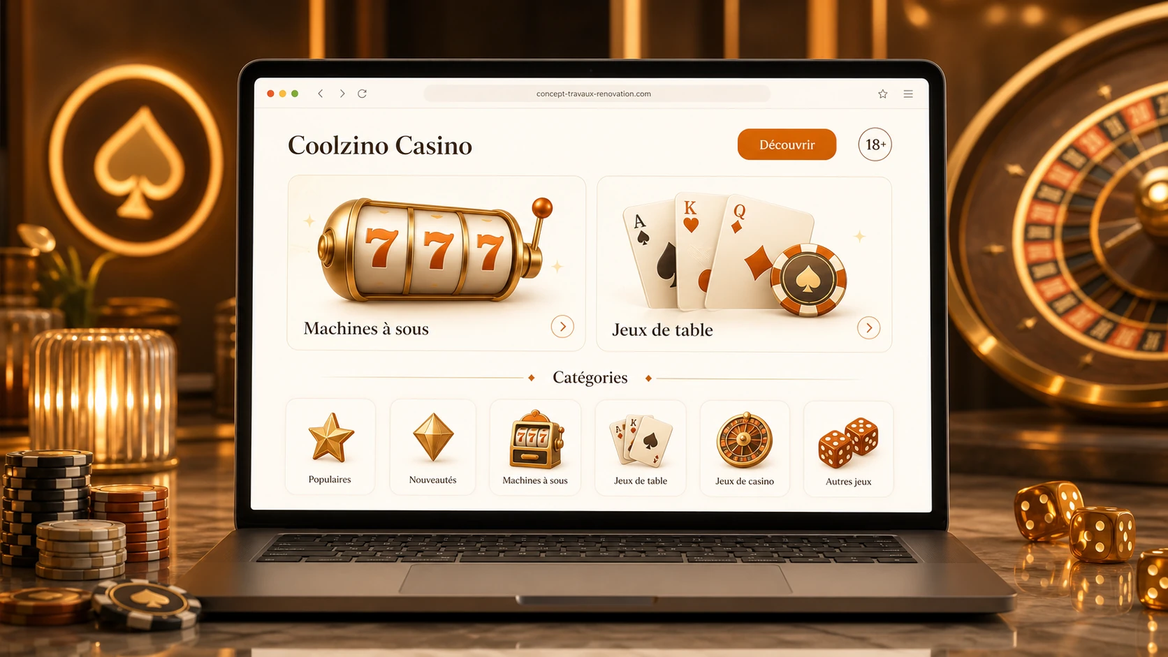 Jeux disponibles sur Casino Coolzino en ligne